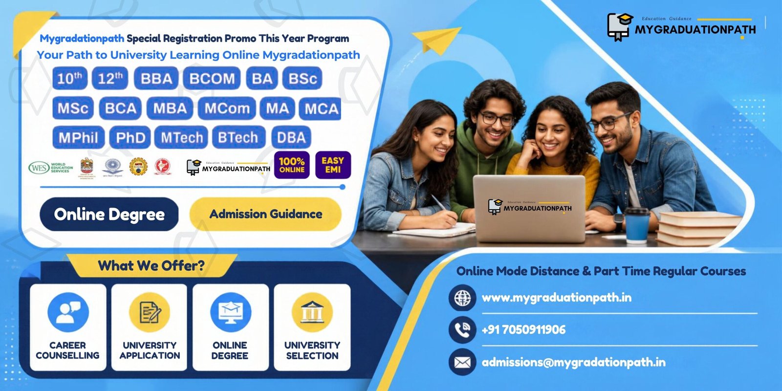 Fast Track Online Degree Programs in India (10th & Plus Two UG / PG / PhD )